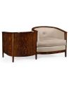 CHAIRS, Leather, Upholstered, Accent Biedermeier Style Serpentine Loveseat