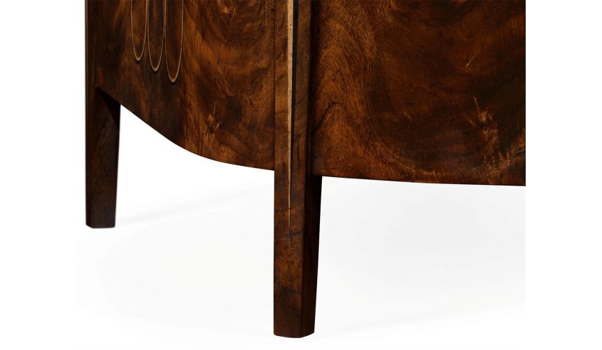 CHAIRS, Leather, Upholstered, Accent Biedermeier Style Serpentine Loveseat