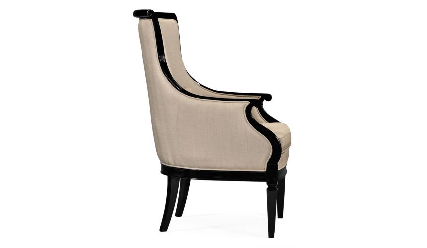 CHAIRS, Leather, Upholstered, Accent Classic Upholstered Occasional Armchair