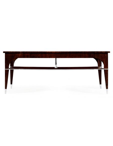 Coffee Tables Black Eucalyptus Rectangular Coffee Table with Tier Underneath