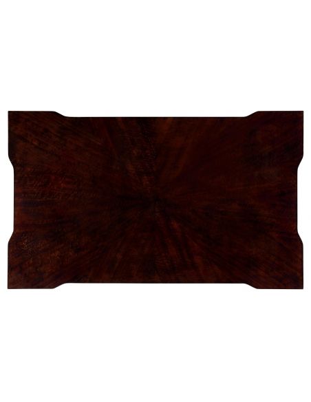 Coffee Tables Black Eucalyptus Rectangular Coffee Table with Tier Underneath