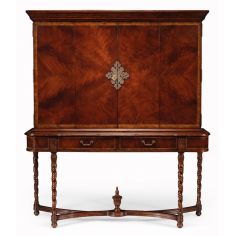Entertainment Centers, TV Consoles, Pop Ups Tall Mahogany TV Unit with 4 Paneled Doors