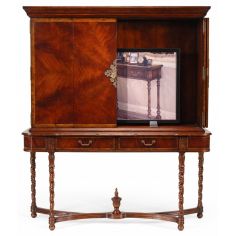 Entertainment Centers, TV Consoles, Pop Ups Tall Mahogany TV Unit with 4 Paneled Doors 2