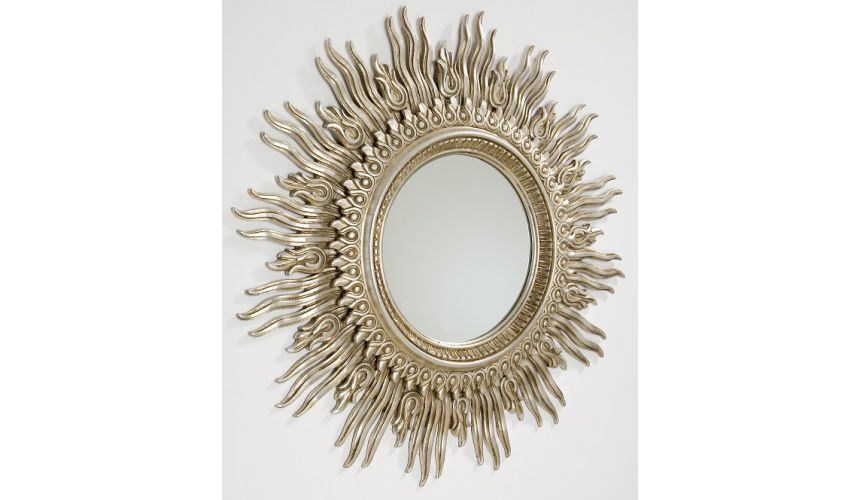 Decorative Accessories Ornate Round Metallic Photo Frame