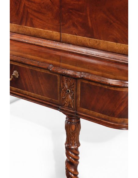 Entertainment Centers, TV Consoles, Pop Ups Tall Mahogany TV Unit with 4 Paneled Doors