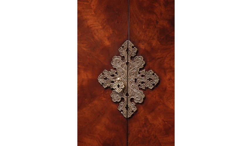 Entertainment Centers, TV Consoles, Pop Ups Tall Mahogany TV Unit with 4 Paneled Doors