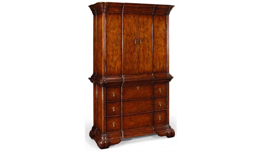Large Dutch Armoire Style Tv Cabinet, Armoire Tv Cabinet With Doors