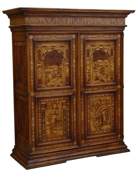 Luxury cabinet, armoire, beautiful marquetry work, bench made furnishings.