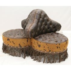 Luxury Leather & Upholstered Furniture Luxury cowboy furniture. Three seat chair. Mad cow hair hide