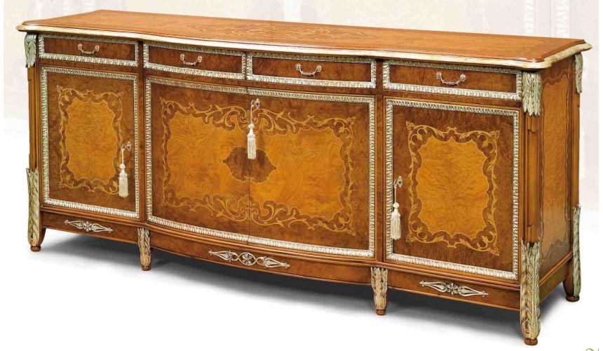 Breakfronts & China Cabinets 11 Luxury Breakfront. Exquisite marquetry work.