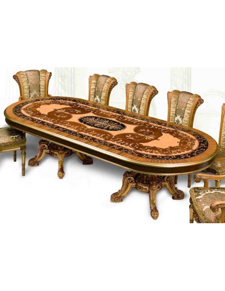 11 Luxury dining furniture. Exquisite Empire style dining set.