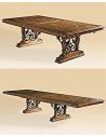 Dining Tables Luxury dining room furniture table with Stone inlay top and iron work