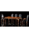 Dining Tables Fine carvings and marquetry highlight this luxury dining set.