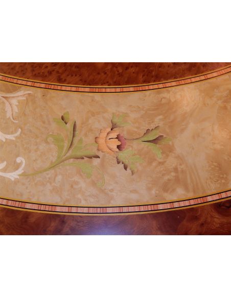 Dining Tables 11 Luxury foyer center table. Exquisite marquetry and detail work.