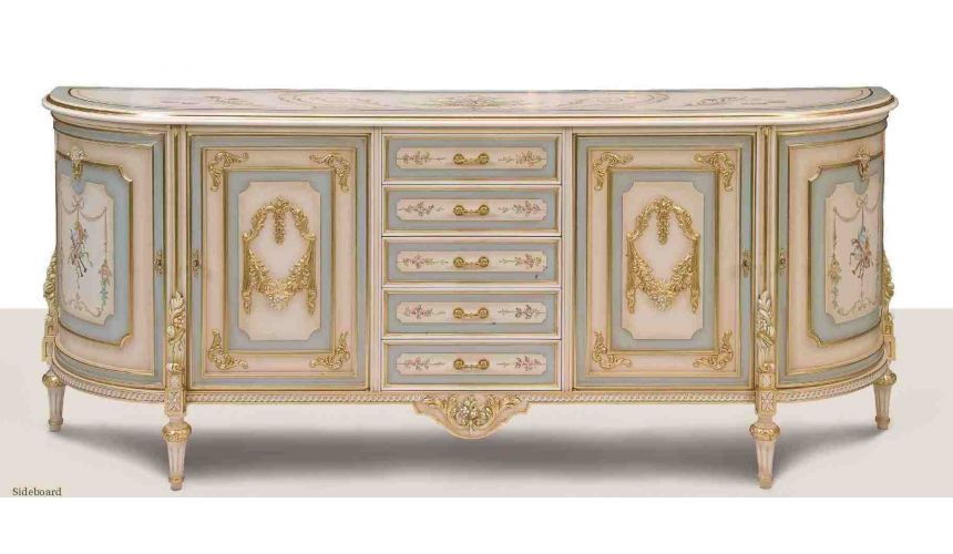 Dining Tables Venetian Hand painted high style dining set.