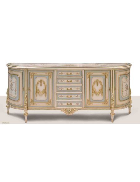 Dining Tables Venetian Hand painted high style dining set.
