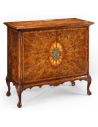 Square & Rectangular Side Tables Rectangular Luxury Furniture Crotch Walnut Two Door Cabinet, Bedside