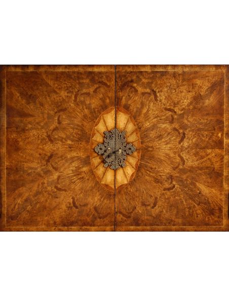 Square & Rectangular Side Tables Rectangular Luxury Furniture Crotch Walnut Two Door Cabinet, Bedside