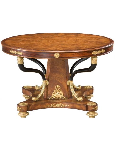 Empire Style Round Foyer Table 84 14, Antique Round Entryway Table