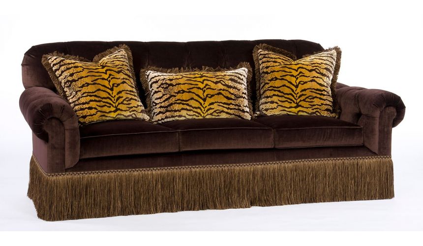 Luxury Leather & Upholstered Furniture Luxury furniture tufted back cozy sofa 931