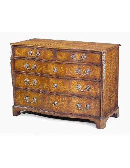 Luxury furniture at its finest. Serpentine chest of drawers.