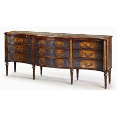 Breakfronts & China Cabinets Luxury furniture chest of drawers. Brass engraved panel decoration