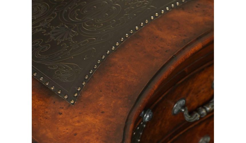 Breakfronts & China Cabinets Luxury furniture chest of drawers. Brass engraved panel decoration