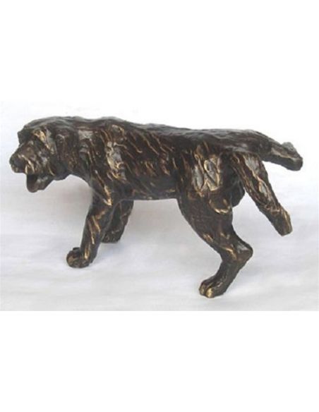 Luxury Furniture Finely Cast Dark Bronze Patina Brass Peeing Dog