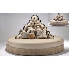 LUXURY BEDROOM FURNITURE Luxury furniture. Round sofa foyer or lobby seating.