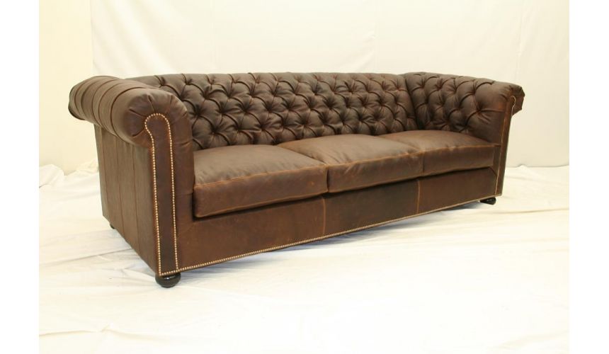 Office Furniture Leather Tufted Sofa