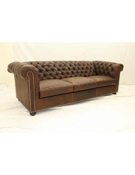 Luxury Home and Office Furniture Leather Tufted Sofa