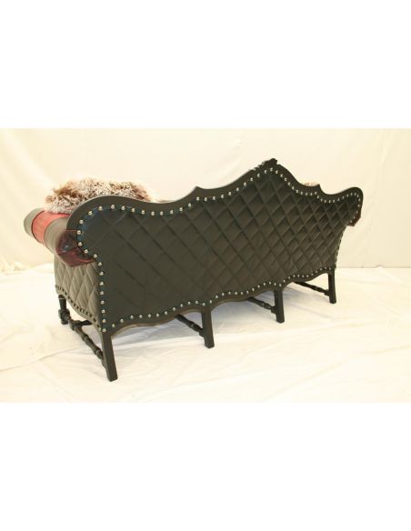 Luxury Leather Furniture Barcelonia Tufted Seat Sofa 38
