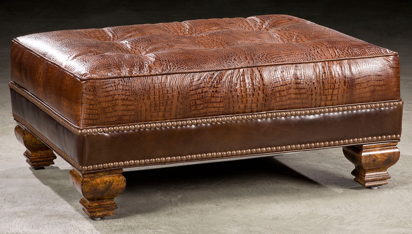 Luxury Leather & Upholstered Furniture Luxury leather ottoman. 661