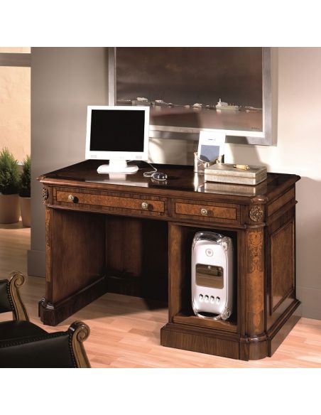 Executive desk with computer tower storage
