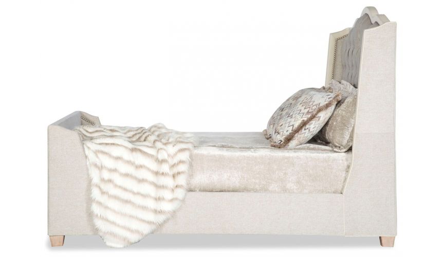 BEDS - Queen, King & California King Sizes Luxury modern style bed with tufted headboard