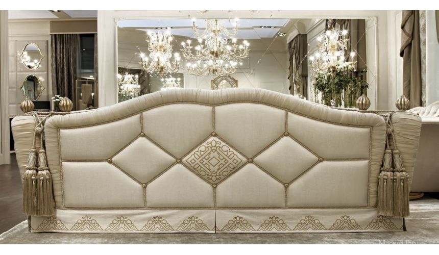 Luxury Leather & Upholstered Furniture Fine fabrics highlight this extraordinary hand made luxury sofa.