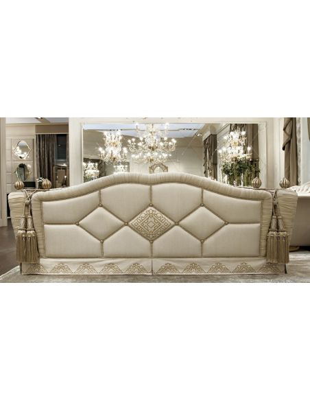 Luxury Leather & Upholstered Furniture Fine fabrics highlight this extraordinary hand made luxury sofa.
