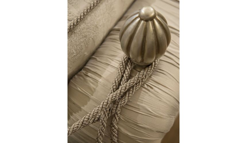 Luxury Leather & Upholstered Furniture Fine fabrics highlight this extraordinary hand made luxury sofa.