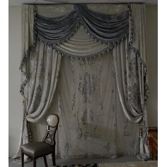 Furniture Masterpieces Fancy embroidered custom made draperies 433