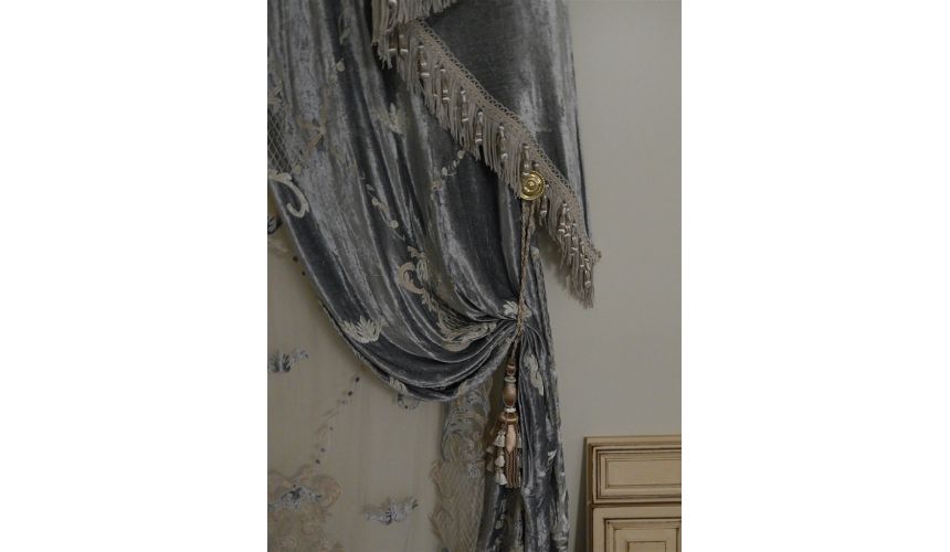 Furniture Masterpieces Fancy embroidered custom made draperies 433