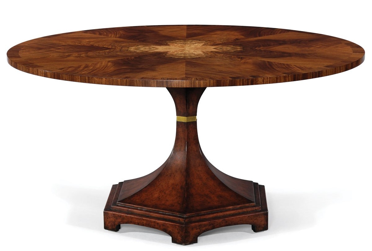 Dining Tables Modern Classic, round dining table. Exquisite marquetry and detail work.