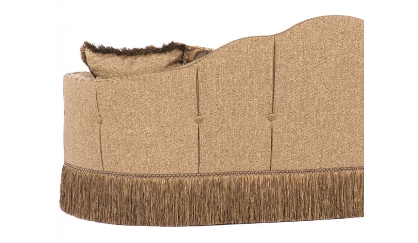 Luxury Leather & Upholstered Furniture Modern Style Button Back Sofa