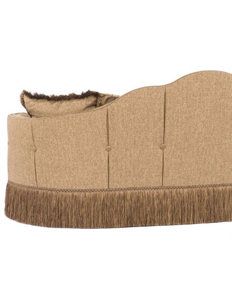 Luxury Leather & Upholstered Furniture Modern Style Button Back Sofa