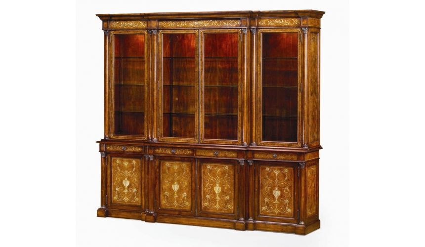 Breakfronts & China Cabinets Mother of pearl china cabinet Library bookcase