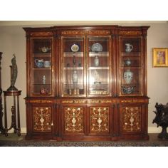 Breakfronts & China Cabinets Mother of pearl china cabinet Library bookcase 2
