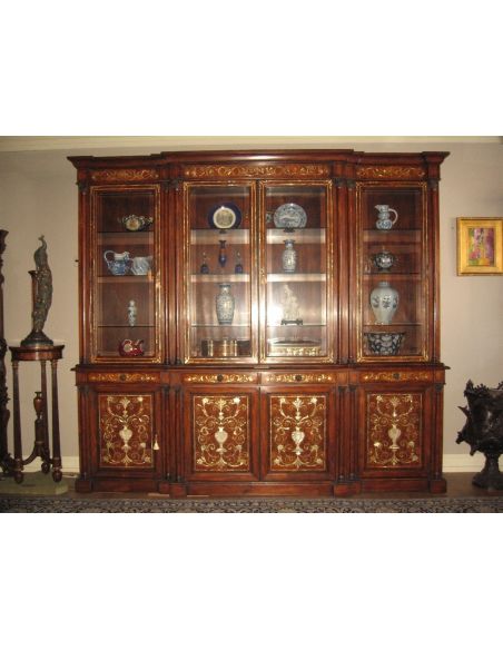 Breakfronts & China Cabinets Mother of pearl china cabinet Library bookcase