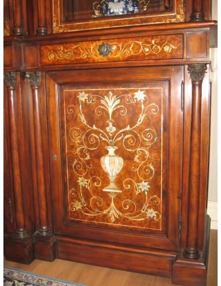 Breakfronts & China Cabinets Mother of pearl china cabinet Library bookcase