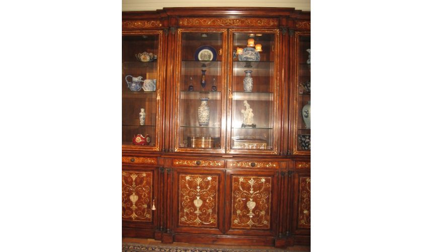 Breakfronts & China Cabinets Mother of pearl china cabinet Library bookcase