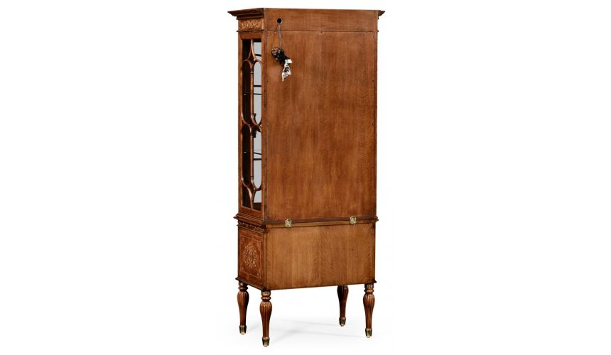Breakfronts & China Cabinets Cabinet with Adjustable Glass in Slender Shape. 11