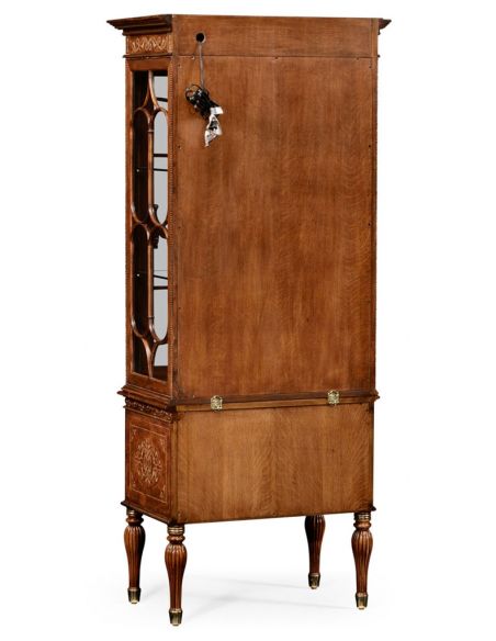 Breakfronts & China Cabinets Cabinet with Adjustable Glass in Slender Shape. 11